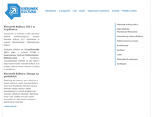 Tablet Screenshot of kierunekkultura.waw.pl